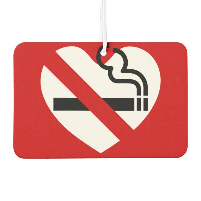 No Love For Smoking Sign Air Freshener (Front)