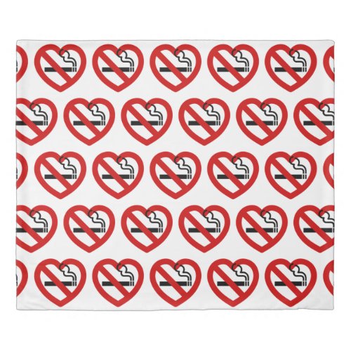 No Love For Smoking Sign Duvet Cover