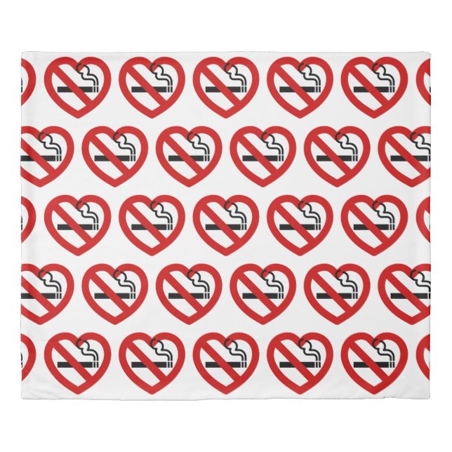 No Love For Smoking Sign Duvet Cover (Front)