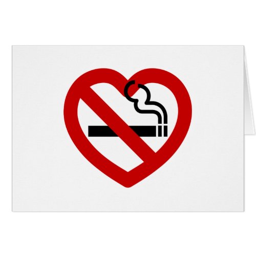 No Love For Smoking Sign Greeting Card