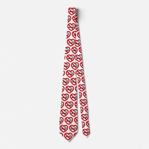 No Love For Smoking Sign Neck Tie