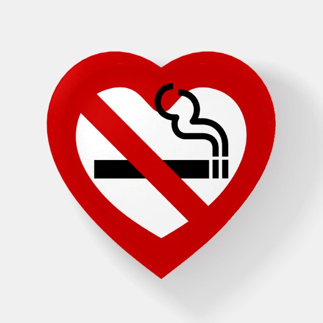 No Love For Smoking Sign Paperweight (Front)