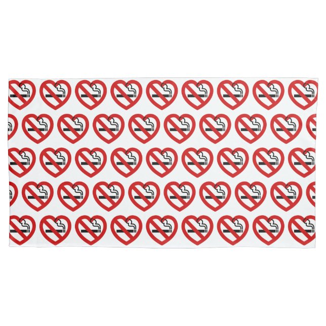 No Love For Smoking Sign Pillow Case (Front-Left)