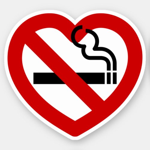 No Love For Smoking Sign Sticker