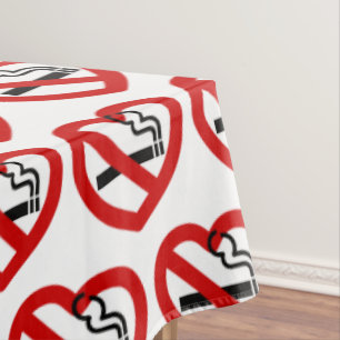 No Love For Smoking Sign Tablecloth