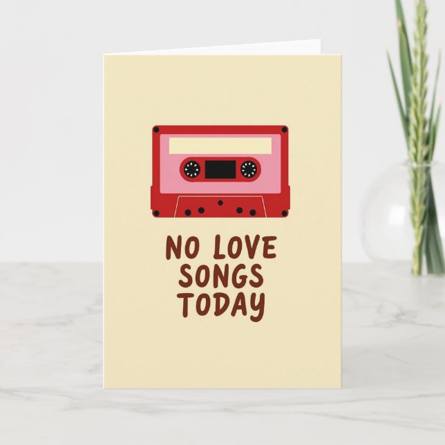 No Love Songs Today Cassette Card (Front)