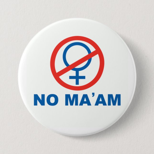 No ma'am pin (Front)