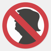 No MAGA/Anti-Trump Silhouette Sticker