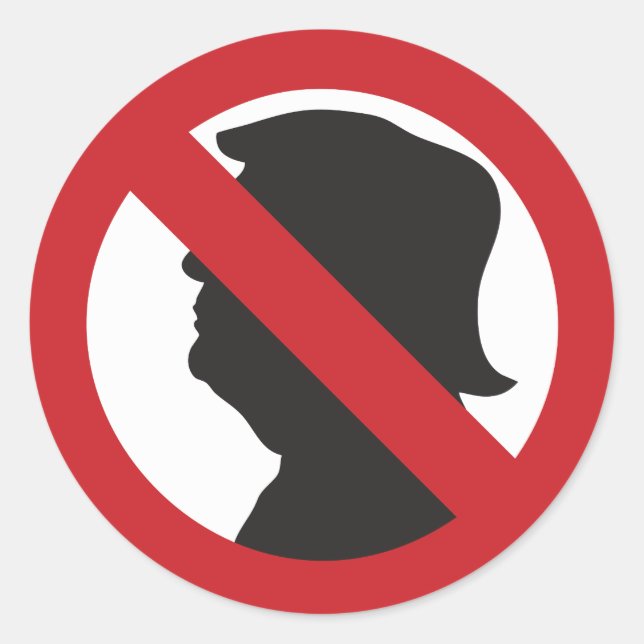 No MAGA/Anti-Trump Silhouette Sticker (Front)