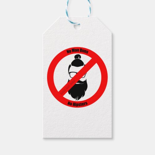 No Man Buns No Hipsters Gift Tags No Man Buns No Hipsters Gift Tags