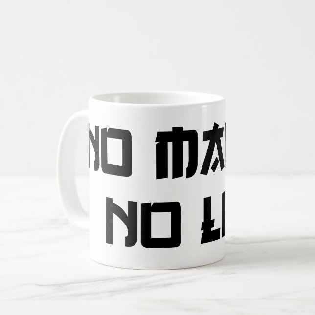 NO MANGA NO LIFE COFFEE MUG (Front Left)