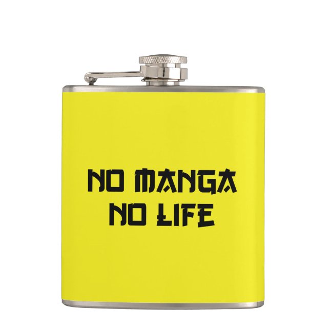 NO MANGA NO LIFE FLASK (Front)