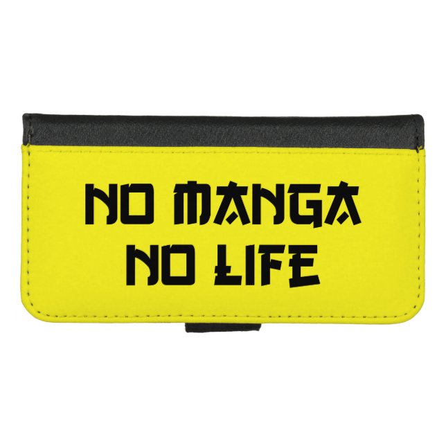 NO MANGA NO LIFE iPhone WALLET CASE (Front (Horizontal))