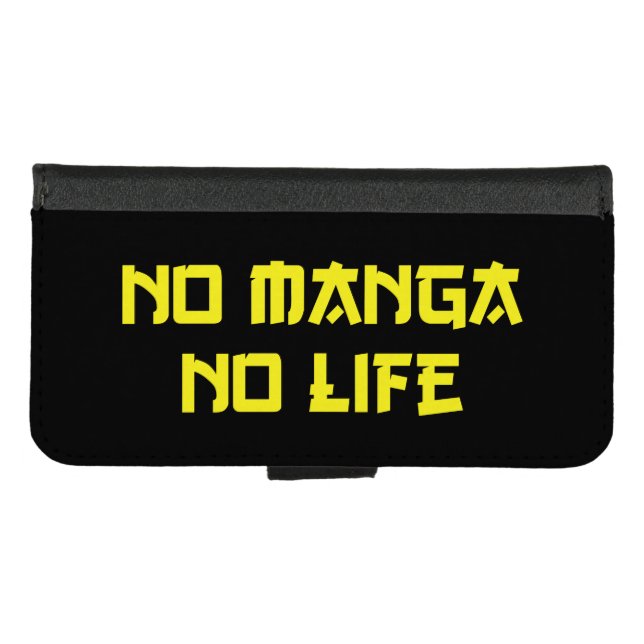 NO MANGA NO LIFE iPhone WALLET CASE (Front (Horizontal))
