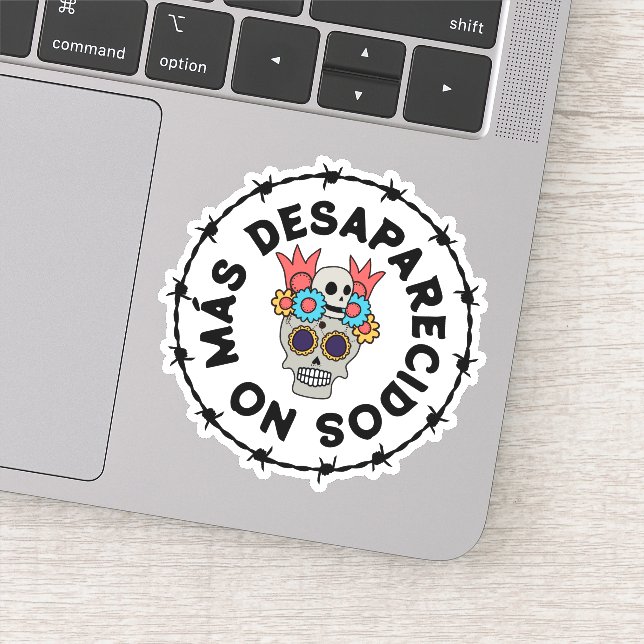 No Más Desaparecidos (skull) Sticker (Detail)