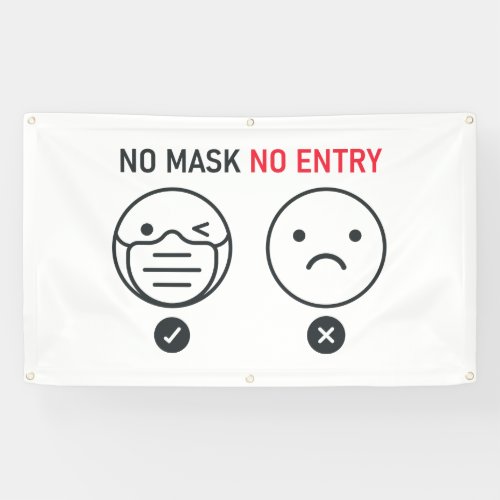 No Mask No Entry Banner