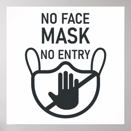 No Mask No Entry Poster