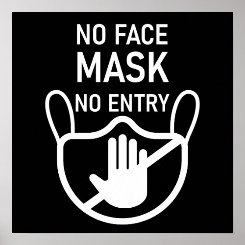 No Mask No Entry Poster