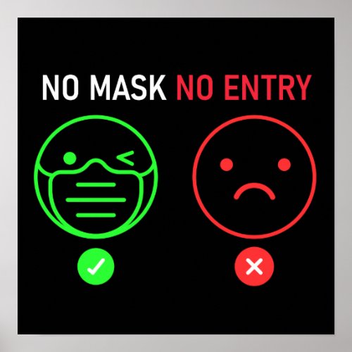 No Mask No Entry Poster