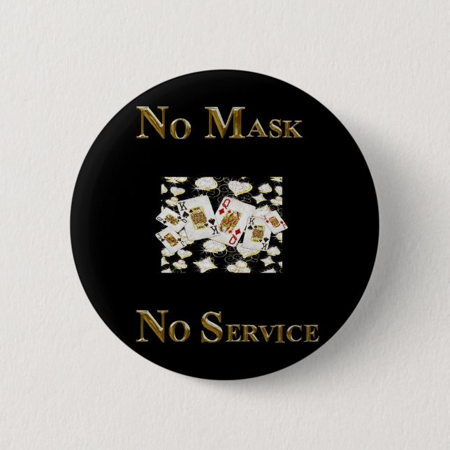 NO MASK NO SERVICE LAS VEGAS BUTTON (Front)