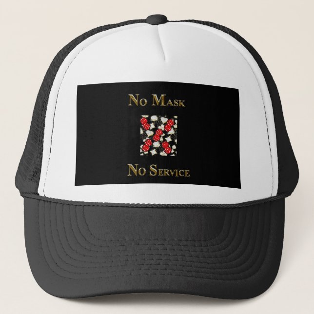 NO MASK NO SERVICE LAS VEGAS TRUCKER HAT (Front)