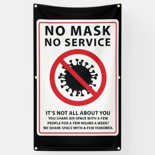no mask no service shared air banner
