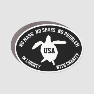 No Mask Turtles Car Magnet