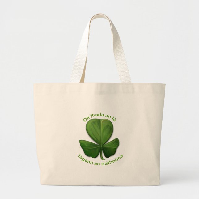 No matter how long the day, the evening comes. large tote bag (Front)