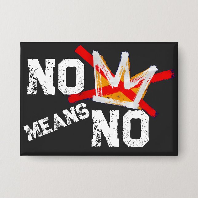 NO MEANS NO  BUTTON (Front)