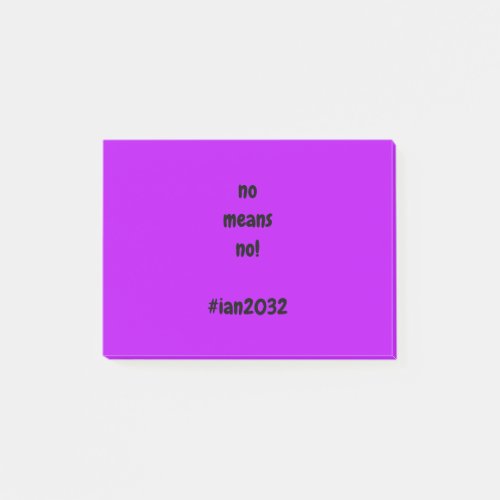 no means no post_it notes