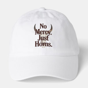 No Mercy Just Horns Longhorn Skull Brutal Bull Hat