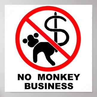 No monkey business poster