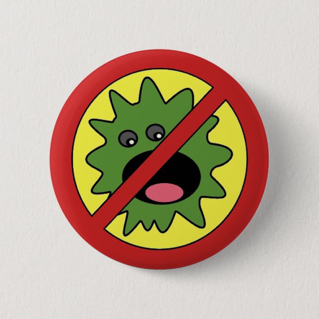 No Monsters Sign Button (Front)