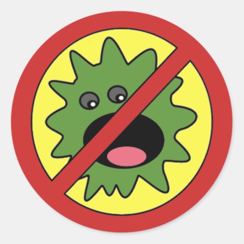 No Monsters Sign Classic Round Sticker