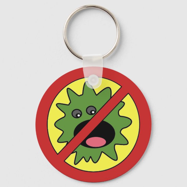 No Monsters Sign Keychain (Front)