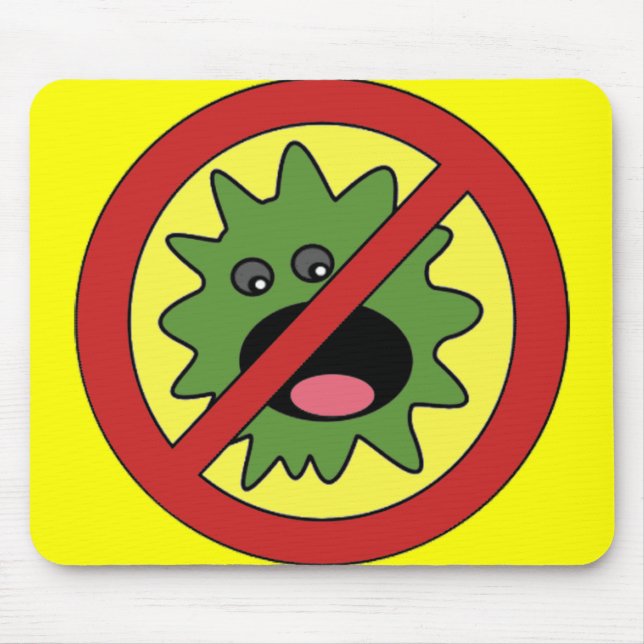 No Monsters Sign Mouse Pad (Front)