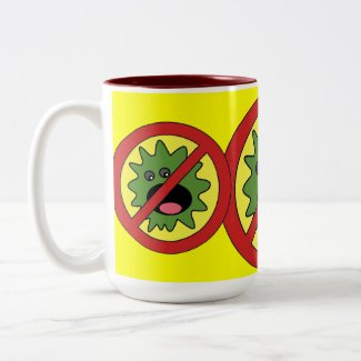 No Monsters Sign mug