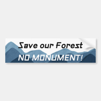 No Monument - blue mountains Bumper Sticker