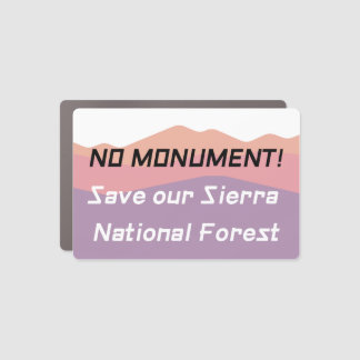 No Monument Save Sierra NF pastel ombre Car Magnet