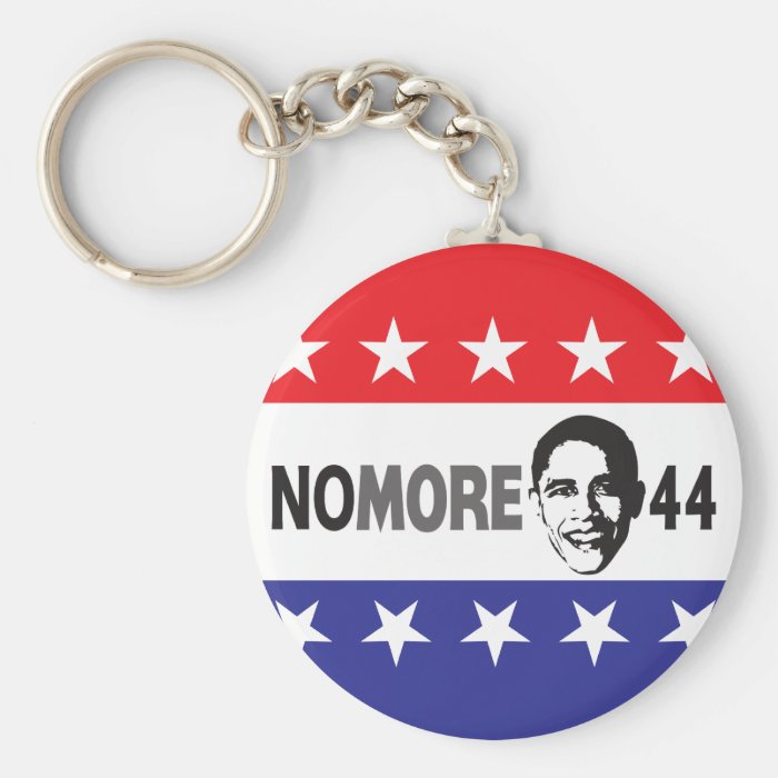 NO MORE 44   Anti Obama Keychain