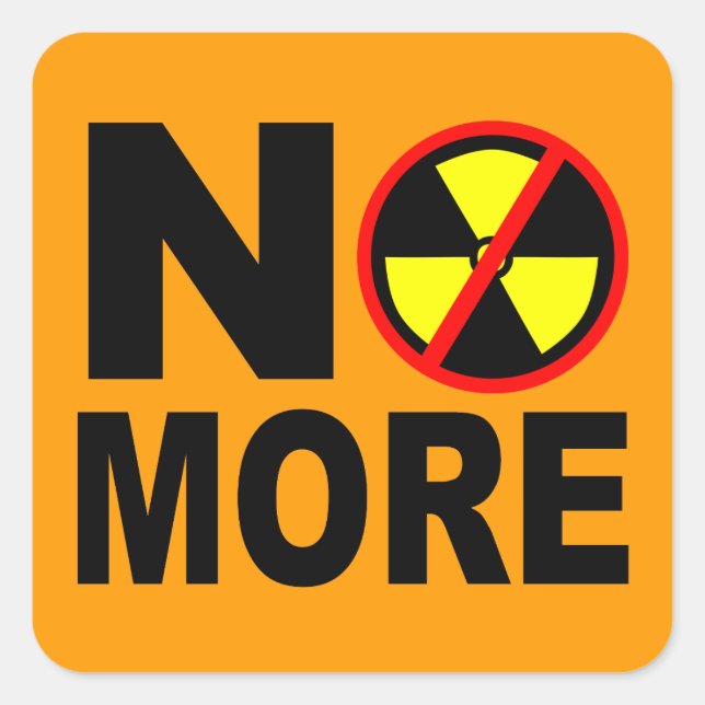 No More Anti-Nuclear Protest Slogan Sticker (Front)