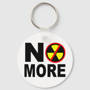 No More Anti-Nuclear Slogan Keychain