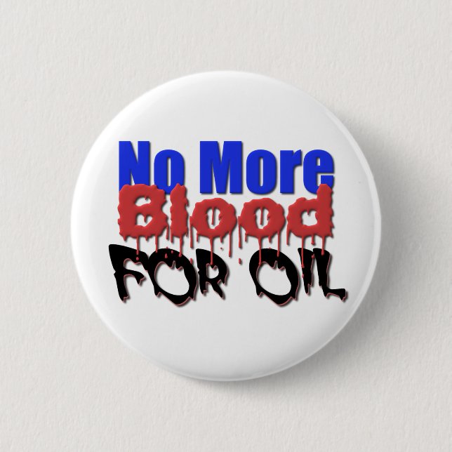 No More Blood Pinback Button (Front)