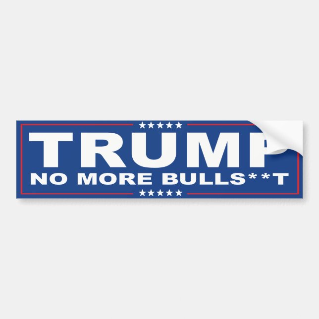 No More Bull - Trump Blue Designer.png Bumper Sticker (Front)