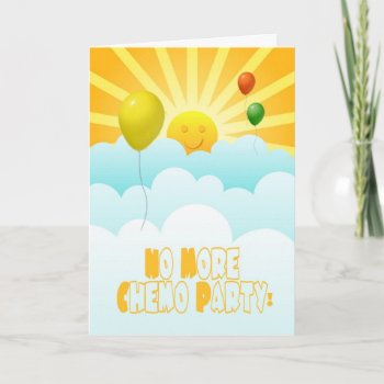 No More Chemo Balloons & Sunshine Invitation by janislil at Zazzle