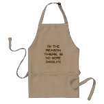 No More Chocolate Adult Apron at Zazzle