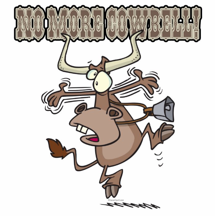 no more cowbell funny crazy cow cartoon photo cutouts