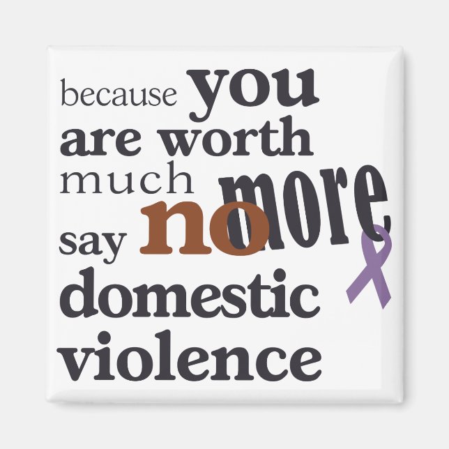 No More Domestic Violence Magnet (Front)