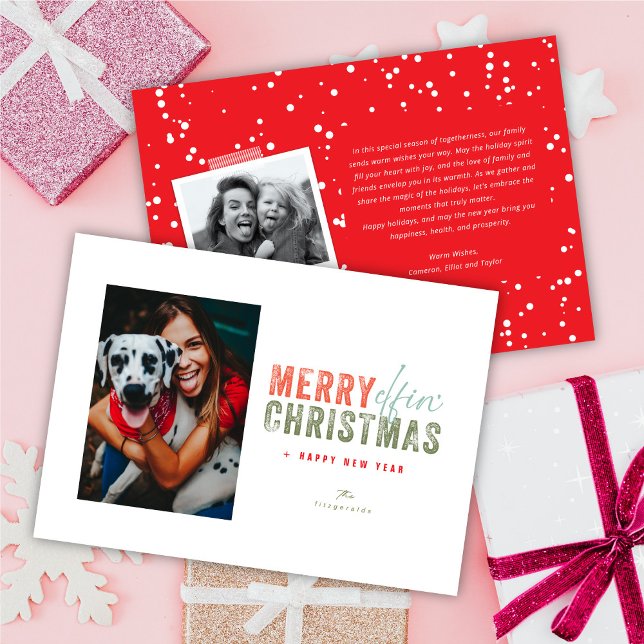 No More Elfed Up Days Simple Funny Christmas Photo Holiday Card (Creator Uploaded)