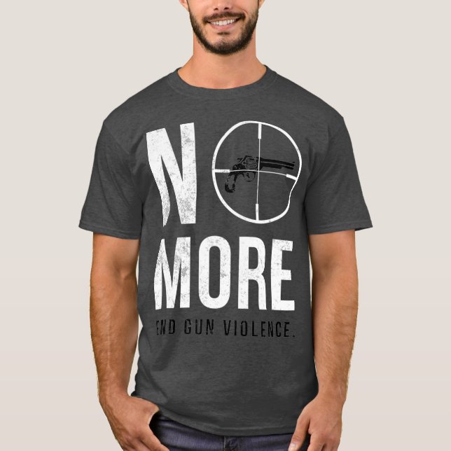 No More End Gun Violence Gun Control Wear Orange T-Shirt (Front)